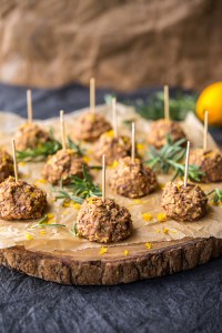 Lemon Rosemary Meatballs Happy Herbivore Holidays and Gatherings